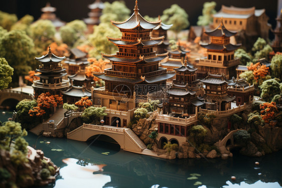 中国风微型景观建筑图片