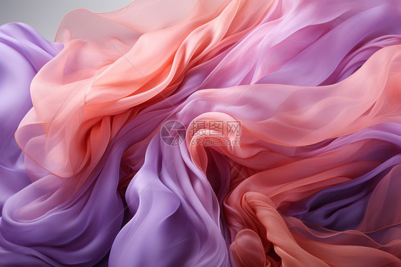 柔软的粉紫色流动织物图片