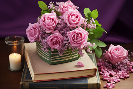 粉红色的玫瑰花图片