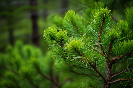 花园中美丽的云杉植物图片