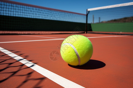 网球运动红土网球高清图片