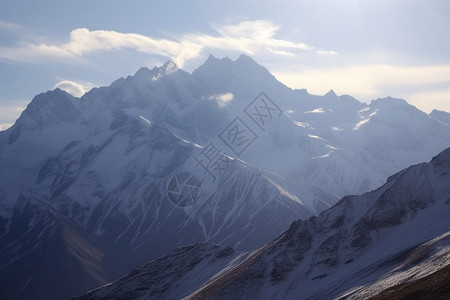 连绵的雪山图片