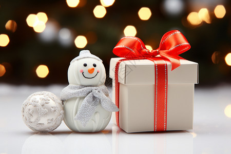 精美的圣诞节雪人礼物图片