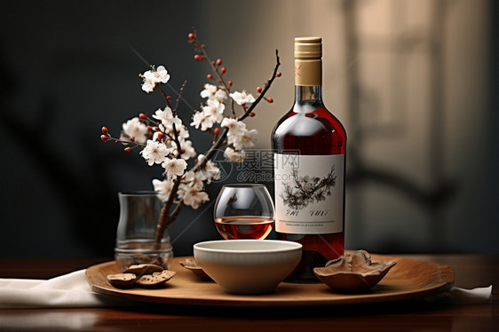 中国元素的酒罐图片