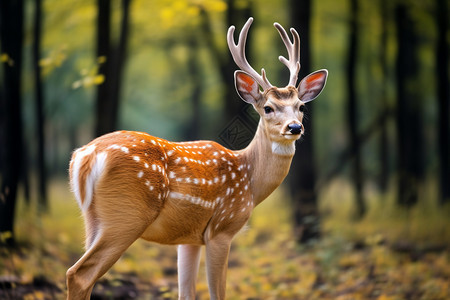 森林中野生的母鹿图片