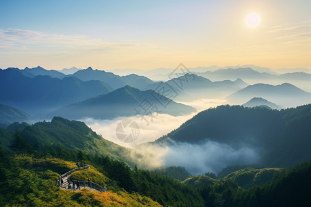 雄伟的山脉风景图片