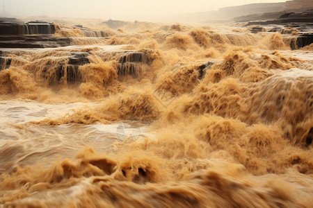 波涛汹涌汹涌的黄河水域背景