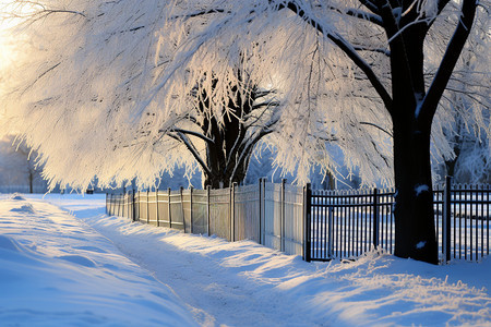 冬天的雪景图片