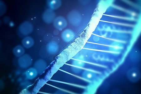 蓝色的DNA基因系列图片