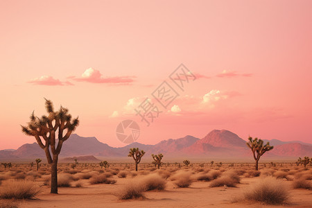 黄昏的梦幻沙漠图片