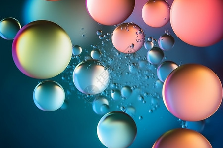 立体抽象的气泡图片