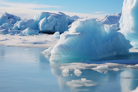 冰川融化背景图片