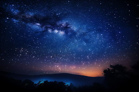 夜晚星空背景图片