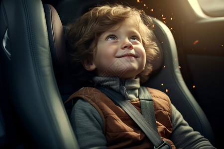 汽车座椅中的儿童图片