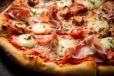 意大利风情美味的意大利披萨背景