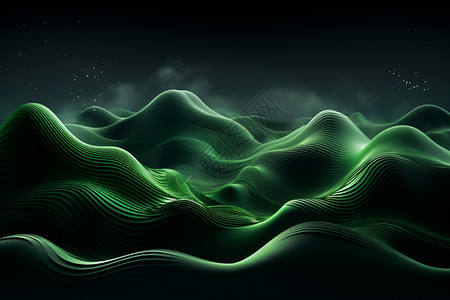 抽象3D波浪线图片