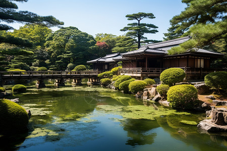 日式园林房子图片