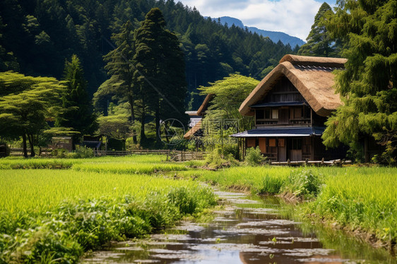 乡村日式风格建筑图片