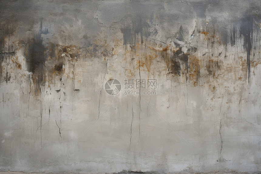 灰色水泥裂缝墙壁背景图片