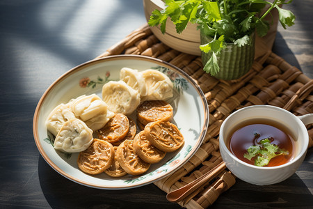 健康营养的面食早餐图片