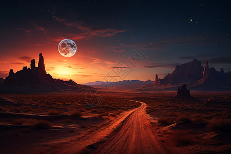 黄昏中的沙漠图片