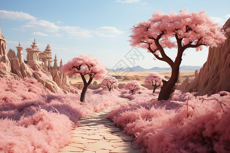 粉彩色调植物图片