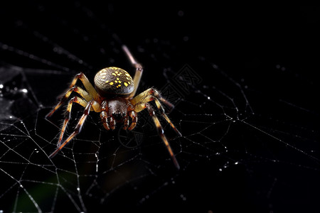 蜘蛛在结的网上高清图片