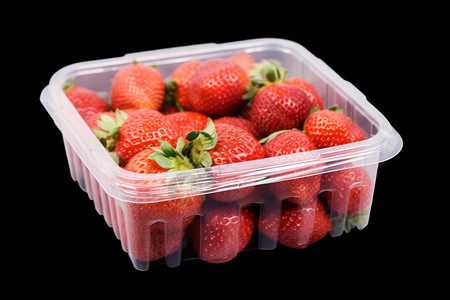 塑料盒中的草莓图片