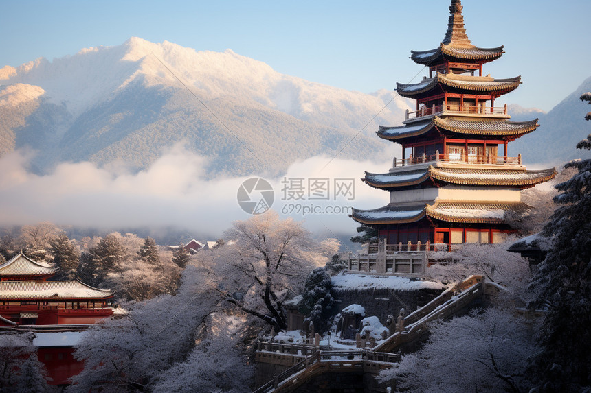 大理苍山的建筑图片