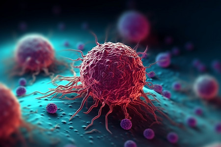 生物癌细胞塑料粒子高清图片