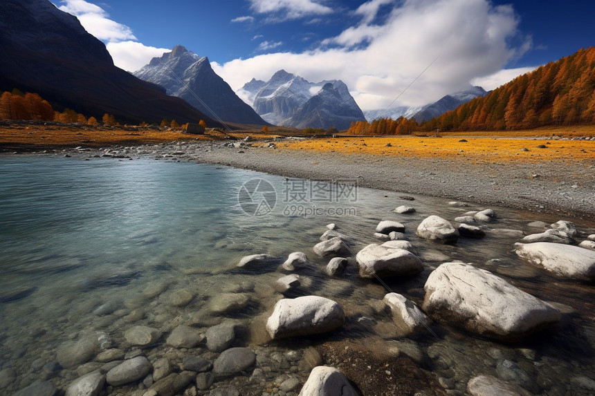 高原湖风景图片