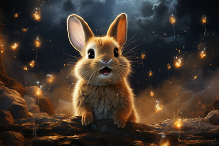 兔子灵感相框模版高清图片