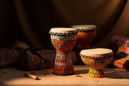 传统乐器的非洲鼓图片