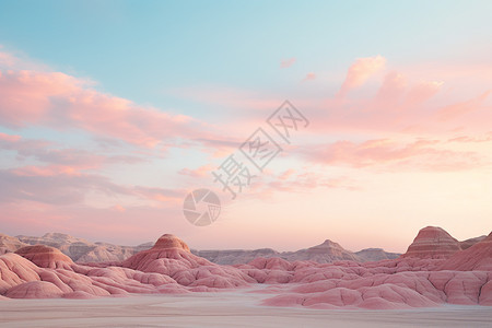 沙漠上梦幻的沙丘图片