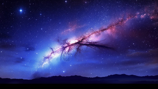 银河星空背景图片