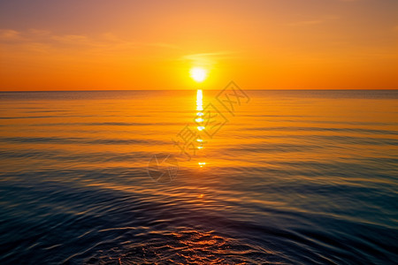 日出海面的美景背景图片