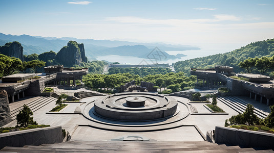 婆烈士陵园背景图片