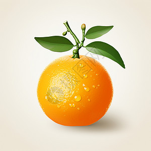 创意橙子艺术插图背景图片
