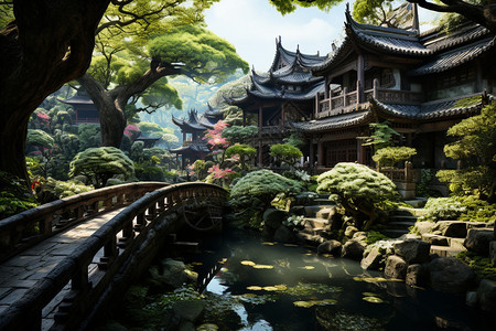 迷人的中国风园林图片