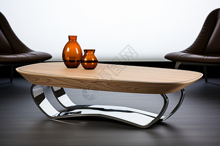 简约风格的纤维板木质咖啡桌图片