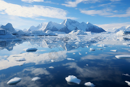全球变暖冰川融化现象背景图片