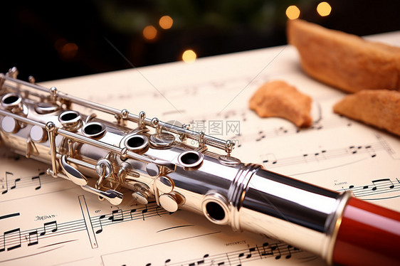 古典音乐乐器的口琴图片