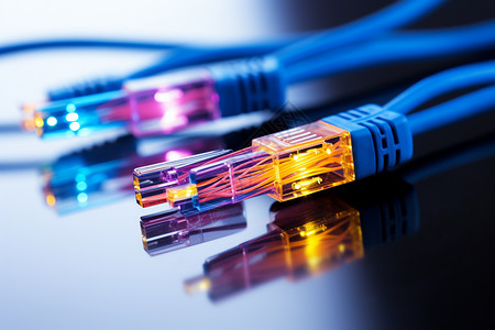 高速互联网光纤端口背景图片