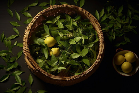 新鲜健康的绿茶图片