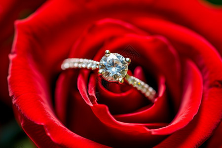 象征爱情的钻石戒指图片
