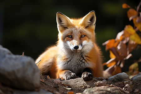 肉食动物的野生狐狸图片