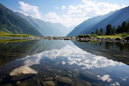 秀丽的山脉风景图片