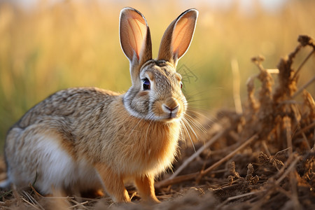 食草动物的可爱野兔图片