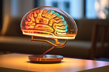 创新智能技术的大脑芯片背景图片