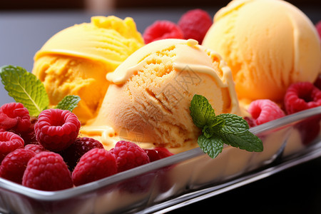 各种口味的水果味冰淇淋图片